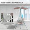 Outsunny Hollywoodschaukel beige Metall B/H/L: ca. 112x165x175 cm – Bild 5