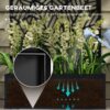 Outsunny Hochbeet schwarz Metall B/H/L: ca. 23x113x61 cm Outsunny Hochbeet schwarz Metall B/H/L: ca. 23x113x61 cm – Bild 2