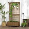Outsunny Hochbeet kaffee Holz B/H/L: ca. 45x183x90 cm Outsunny Hochbeet kaffee Holz B/H/L: ca. 45x183x90 cm – Bild 4