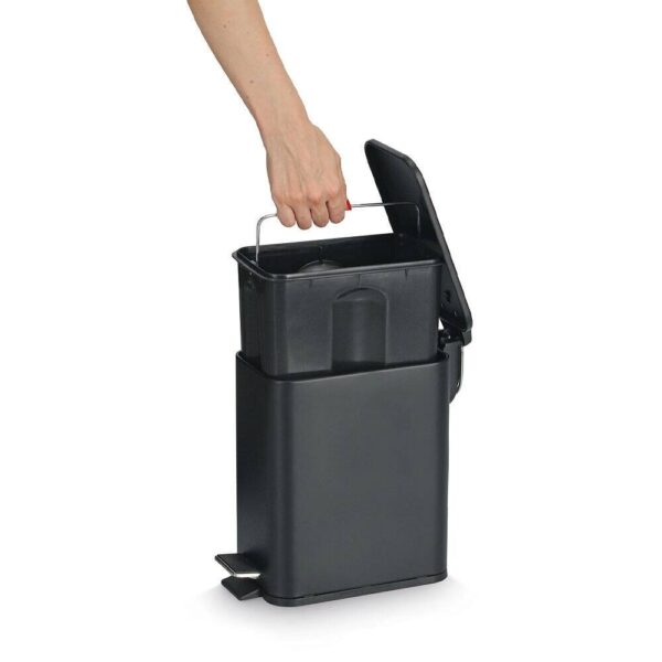 Zeller Treteimer schwarz B/H/L: ca. 14x29x28,7 cm – Bild 2
