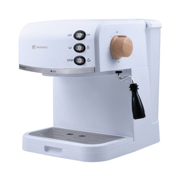 BERGNER Espressomaschine weiß Aluminium B/H/L: ca. 29,5x31x33,5 cm – Bild 5