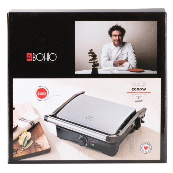 BERGNER Kontaktgrill silber B/H/L: ca. 15x37x38 cm – Bild 4