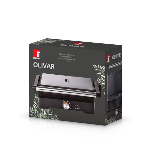 BERGNER Kontaktgrill silber Aluminium B/H/L: ca. 15,5x32x36,5 cm – Bild 2