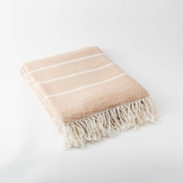 Wohndecke RAINBOW beige Baumwolle B/L: ca. 130x170 cm – Bild 2