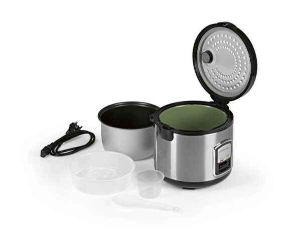GOURMETmaxx Reiskocher schwarz silber B/H/L: ca. 23,6x25,2x23,2 cm – Bild 4