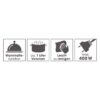 GOURMETmaxx Reiskocher schwarz silber B/H/L: ca. 23,6x25,2x23,2 cm – Bild 5