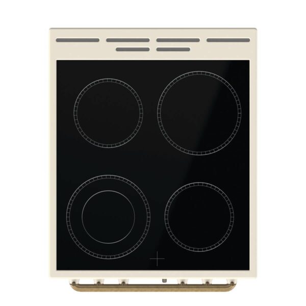 Gorenje Retro-Standherd 50cm mit Glaskeramikkochfeld GECS5B70CLI creme B/H/T: ca. 50x85x59,4 cm – Bild 3
