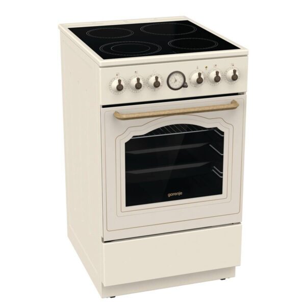 Gorenje Retro-Standherd 50cm mit Glaskeramikkochfeld GECS5B70CLI creme B/H/T: ca. 50x85x59,4 cm – Bild 5