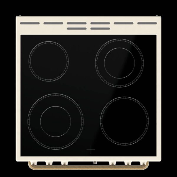Gorenje Retro-Standherd 60cm mit Glaskeramikkochfeld GECS6B70CLI beige B/H/T: ca. 60x85x60 cm – Bild 3