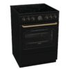 Gorenje Retro-Standherd 60cm mit Glaskeramikkochfeld GECS6B70CLB schwarz B/H/T: ca. 60x85x60 cm – Bild 2