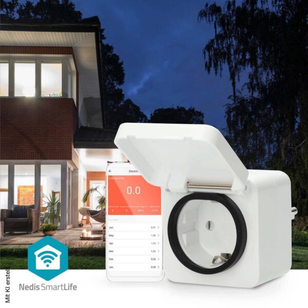 Nedis Smart-Stecker weiß grau Polycarbonat B/H/L: ca. 6x9,9x6 cm Nedis Smart-Stecker weiß grau Polycarbonat B/H/L: ca. 6x9,9x6 cm – Bild 4