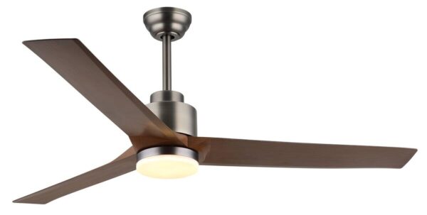 GLOBO LED-Deckenventilator dunkelbraun Opal grau Kunststoff Metall H/D: ca. 48x148 cm 1 Brennstellen – Bild 3