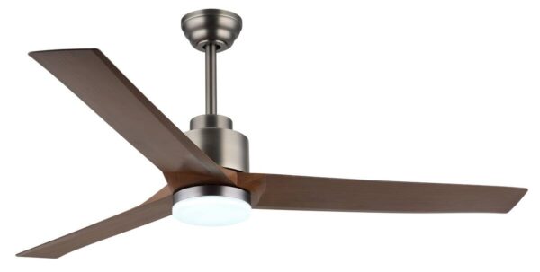GLOBO LED-Deckenventilator dunkelbraun Opal grau Kunststoff Metall H/D: ca. 48x148 cm 1 Brennstellen – Bild 4