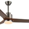 GLOBO LED-Deckenventilator dunkelbraun Opal grau Kunststoff Metall H/D: ca. 48x148 cm 1 Brennstellen – Bild 5