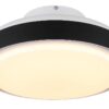GLOBO LED-Deckenventilator mattschwarz weiß Opal Kunststoff Acryl H/D: ca. 20x45 cm 1 Brennstellen – Bild 3