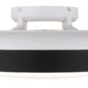 GLOBO LED-Deckenventilator mattschwarz weiß Opal Kunststoff Acryl H/D: ca. 20x45 cm 1 Brennstellen – Bild 5
