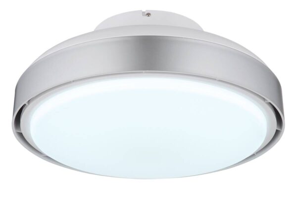 GLOBO LED-Deckenventilator Opal silber weiß Acryl Kunststoff H/D: ca. 20x45 cm 1 Brennstellen GLOBO LED-Deckenventilator Opal silber weiß Acryl Kunststoff H/D: ca. 20x45 cm 1 Brennstellen – Bild 2