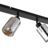 GLOBO Strahler klar mattschwarz Chrom Glas Metall B/H/L: ca. 9x22x86 cm E27 4 Brennstellen – Bild 2