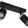GLOBO Strahler mattschwarz Aluminium Metall B/H/T/L: ca. 12,5x15,5x26x26 cm GU10 2 Brennstellen – Bild 4
