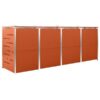 vidaXL Mülltonnenbox orange B/H/T: ca. 276,5x112,5x77,5 cm – Bild 3