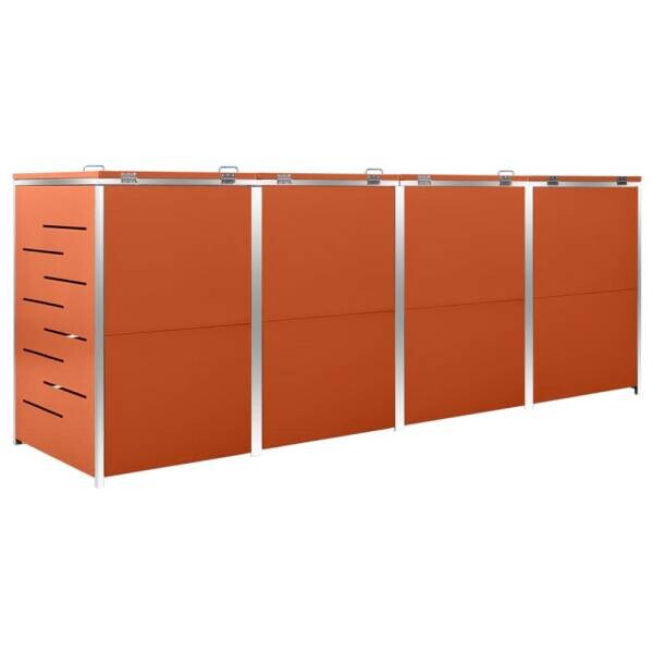vidaXL Mülltonnenbox orange B/H/T: ca. 276,5x112,5x77,5 cm – Bild 3