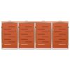 vidaXL Mülltonnenbox orange B/H/T: ca. 276,5x112,5x77,5 cm – Bild 4