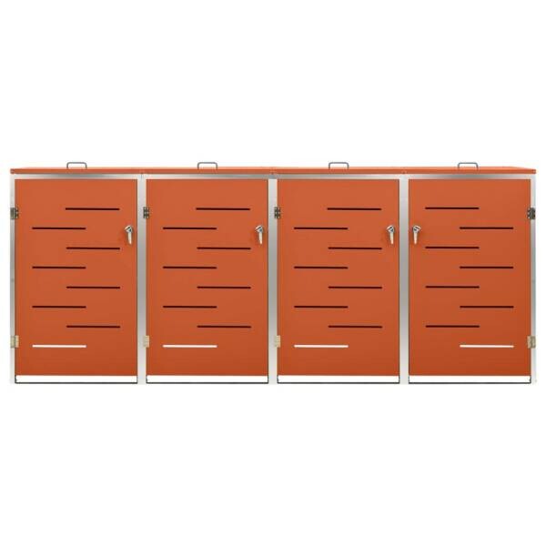 vidaXL Mülltonnenbox orange B/H/T: ca. 276,5x112,5x77,5 cm – Bild 4