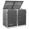 vidaXL Mülltonnenbox anthrazit B/H/T: ca. 138x112,5x77,5 cm vidaXL Mülltonnenbox anthrazit B/H/T: ca. 138x112,5x77,5 cm – Bild 2