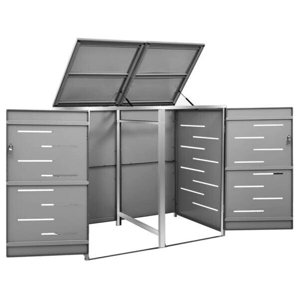 vidaXL Mülltonnenbox anthrazit B/H/T: ca. 138x112,5x77,5 cm vidaXL Mülltonnenbox anthrazit B/H/T: ca. 138x112,5x77,5 cm – Bild 3