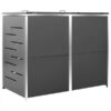 vidaXL Mülltonnenbox anthrazit B/H/T: ca. 138x112,5x77,5 cm vidaXL Mülltonnenbox anthrazit B/H/T: ca. 138x112,5x77,5 cm – Bild 5