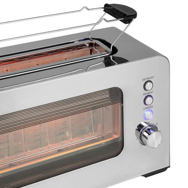 POCOline Toaster silber Edelstahl Kunststoff B/H/L: ca. 14,5x19,2x38,5 cm – Bild 3