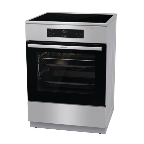 Gorenje Standherd 60cm mit Glaskeramikkochfeld GEIT6C60XPG Edelstahl B/H/T: ca. 60x85x60 cm – Bild 4
