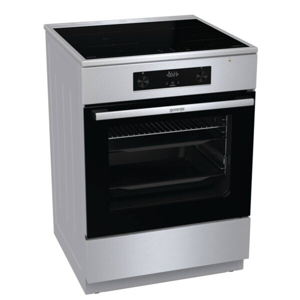 Gorenje Standherd 60cm mit Glaskeramikkochfeld GEIT6C60XPG Edelstahl B/H/T: ca. 60x85x60 cm – Bild 5