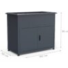 Westmann Hochbeet Plexa anthrazit Metall B/H/L: ca. 100x85x50 cm – Bild 5