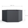 Westmann Hochbeet Varia anthrazit Metall B/H/L: ca. 100x52x100 cm – Bild 4