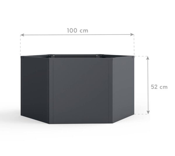 Westmann Hochbeet Varia anthrazit Metall B/H/L: ca. 100x52x100 cm – Bild 4