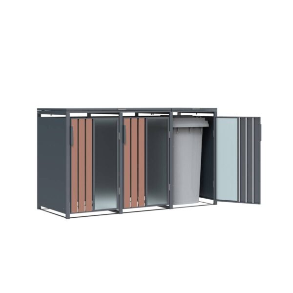 Westmann Mülltonnenbox Status anthrazit B/H/L: ca. 198x116x80 cm – Bild 5