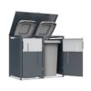 Westmann Mülltonnenbox Tonus anthrazit B/H/L: ca. 132x116x80 cm – Bild 3