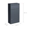 Westmann Briefkasten mit Paketbox Pollux anthrazit B/H/L: ca. 22x82x44 cm – Bild 4