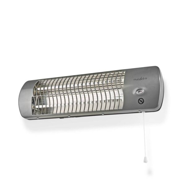 Nedis Badezimmer-Heizung grau Metall B/H/L: ca. 56x16x10 cm ca. 1200 W – Bild 2