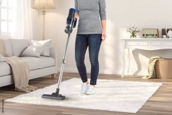 CLEANmaxx Handstaubsauger grau blau Metall Kunststoff B/H/L: ca. 110x22x26 cm – Bild 5