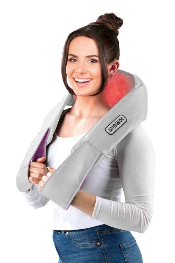 CLEANmaxx Shiatsu-Massagegerät grau lila CLEANmaxx Shiatsu-Massagegerät grau lila – Bild 2