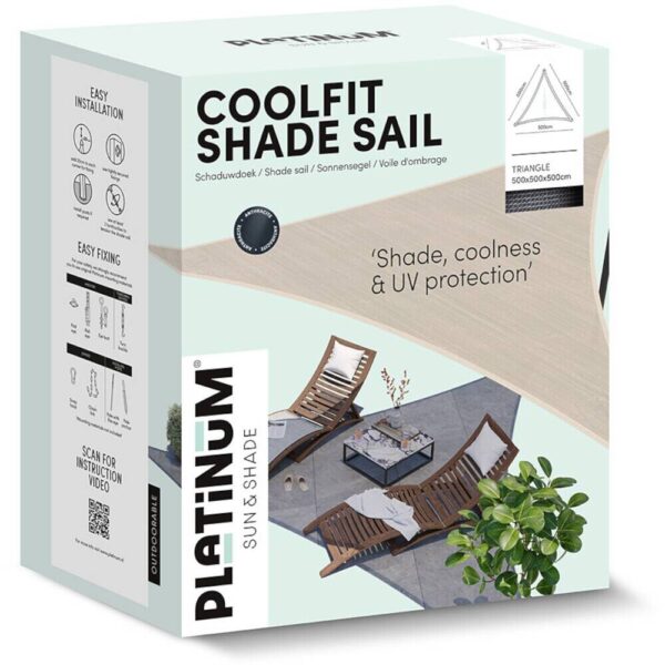 PLATINUM Sonnensegel Coolfit schwarz Polyethylen B/H/L: ca. 500x1x500 cm – Bild 4