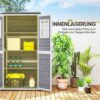 Outsunny Gartenschrank hellgrau Holz B/H/L: ca. 69x192x91 cm – Bild 5