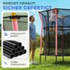 HOMCOM Kindertrampolin rosa B/H/L: ca. 163,5x190x163,5 cm – Bild 2
