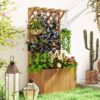 Outsunny Hochbeet Holzoptik Holz B/H/L: ca. 33x122x64 cm Outsunny Hochbeet Holzoptik Holz B/H/L: ca. 33x122x64 cm – Bild 3