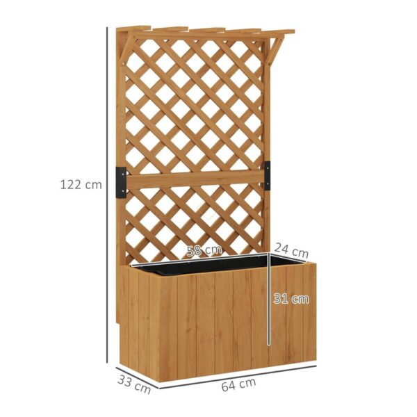 Outsunny Hochbeet Holzoptik Holz B/H/L: ca. 33x122x64 cm Outsunny Hochbeet Holzoptik Holz B/H/L: ca. 33x122x64 cm – Bild 4