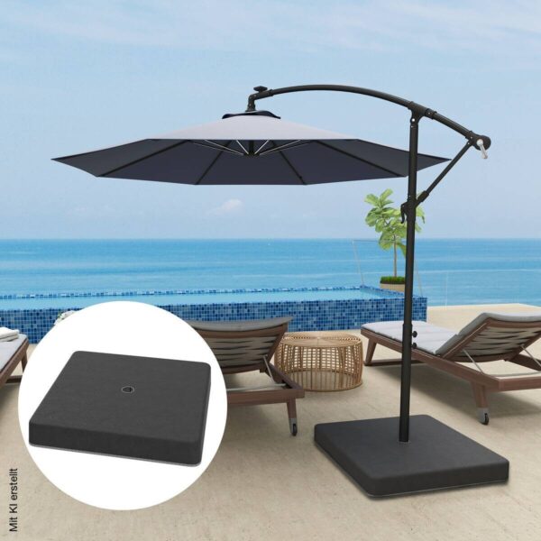 Outsunny Schirmgewichte schwarz Polyester B/H/L: ca. 89x10,5x89 cm – Bild 3