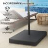 Outsunny Schirmgewichte schwarz Polyester B/H/L: ca. 89x10,5x89 cm – Bild 4