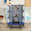 HOMCOM Kindertrampolin blau B/H/L: ca. 163x190x163 cm HOMCOM Kindertrampolin blau B/H/L: ca. 163x190x163 cm – Bild 3